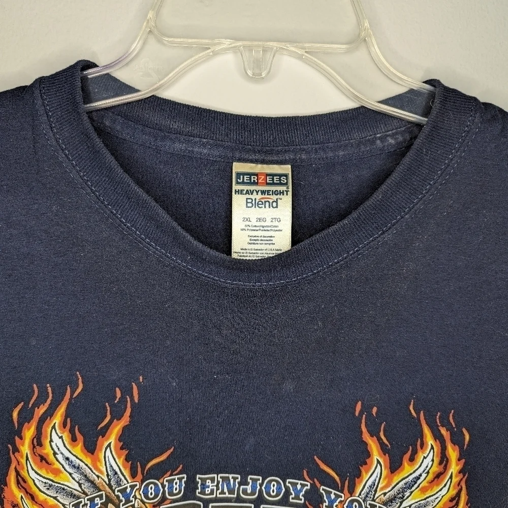Vintage Jerzees American Bald Eagle Armed Forces Veteran support Tshirt 2XL